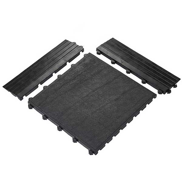 Heavy Duty Slip Resistant Work Mat Tile with Accessories