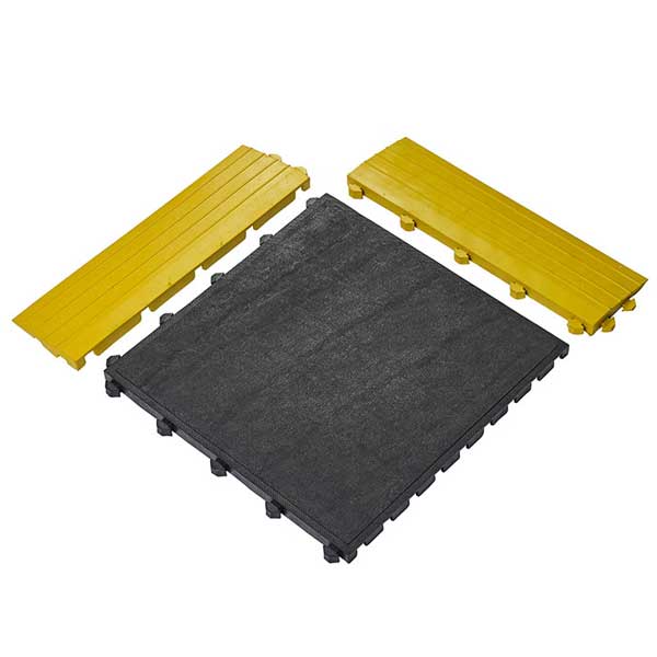 Heavy Duty Slip Resistant Work Mat Tile with Accessories