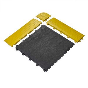 Heavy Duty Slip Resistant Work Mat Tile with Accessories