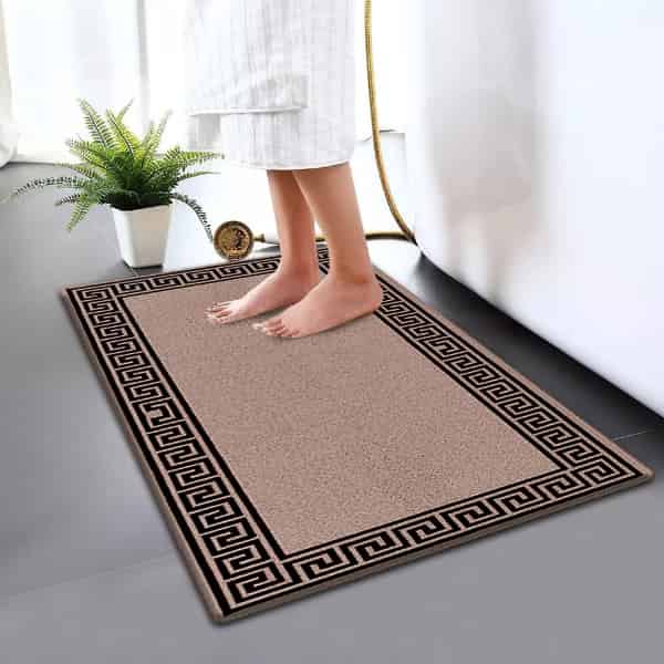 Non Slip Bath Mat Water Absorbent Toilet Pedestal Mats Small Large Bathroom Rug
